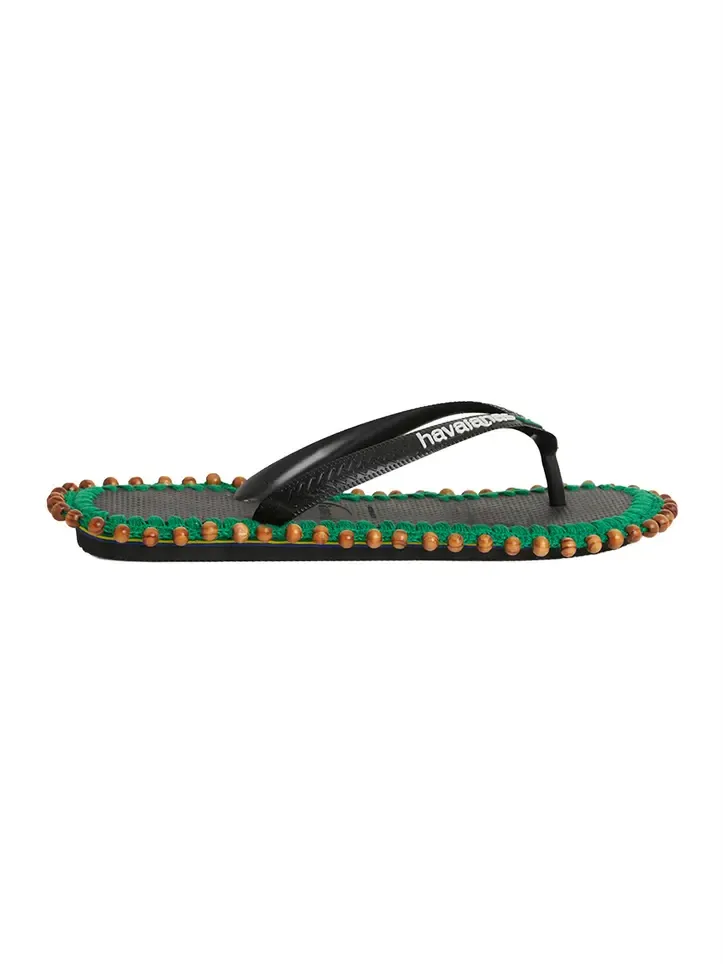 Tressé Tressé x Havaianas Avaia Wood-Beaded Rubber Sandals