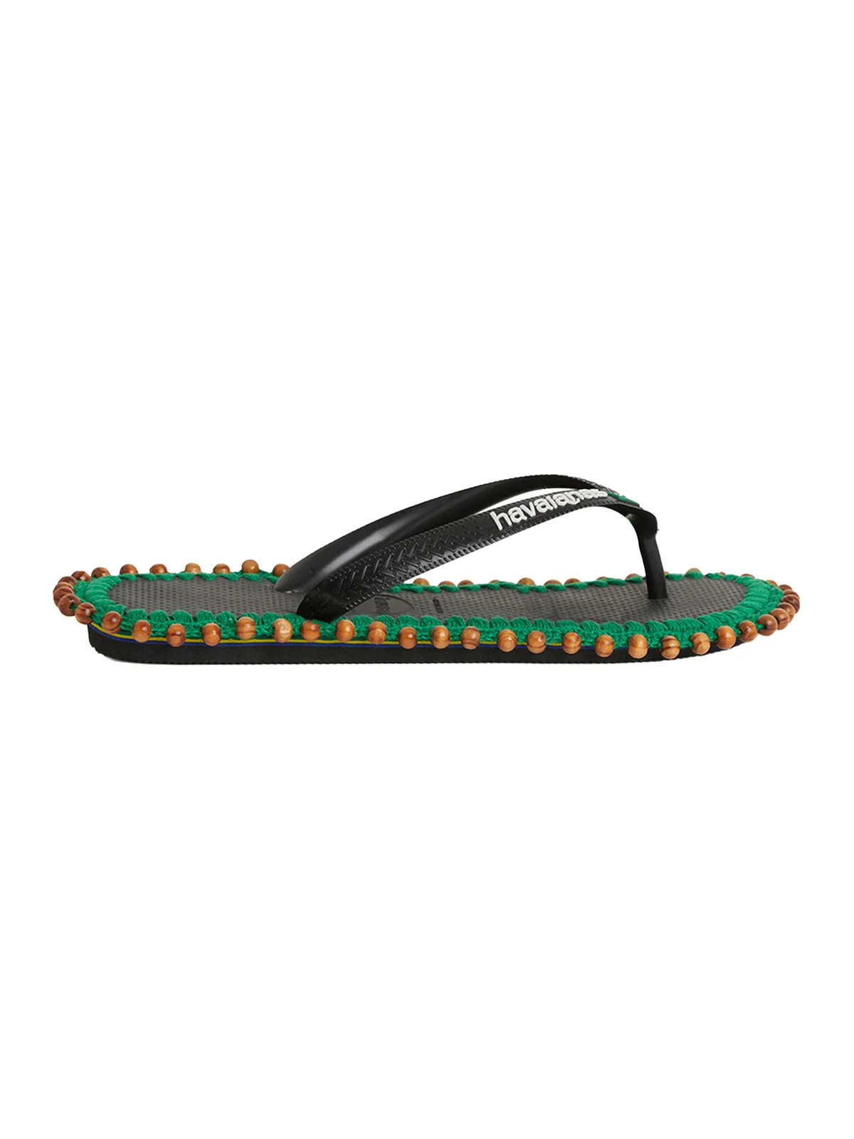 Tressé Tressé x Havaianas Avaia Wood-Beaded Rubber Sandals