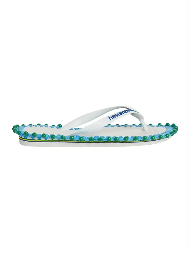 Tressé Tressé x Havaianas Avaia Wood-Beaded Rubber Sandals