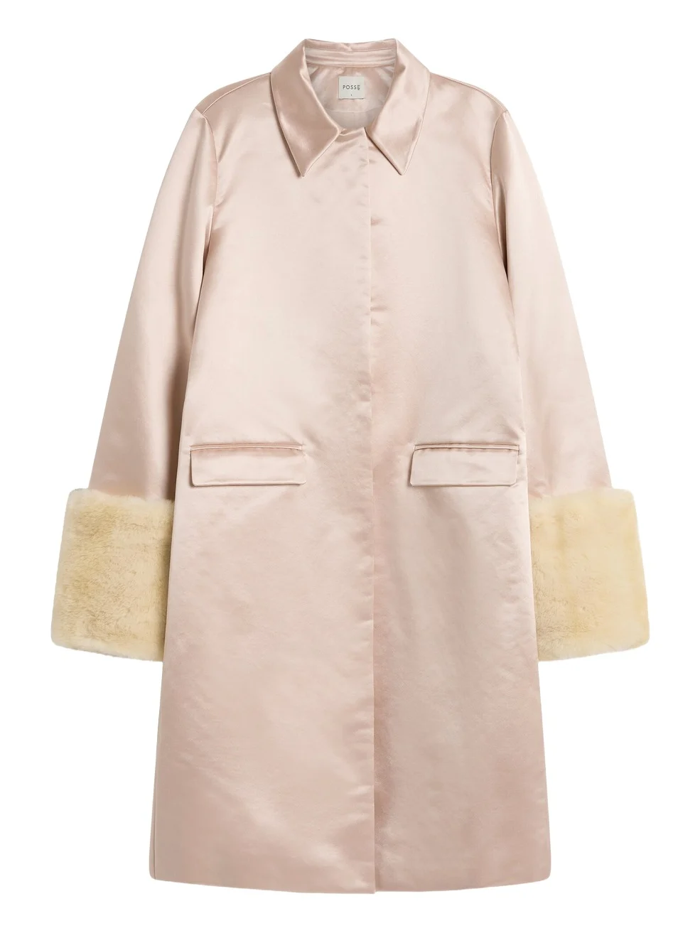 Posse Chester Fur-Trimmed Satin Coat | Thumbnail 1 Posse Chester Fur-Trimmed Satin Coat | Thumbnail 1