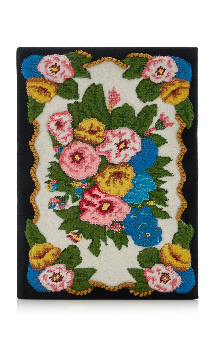 Olympia Le-Tan Exclusive Flowers Book Clutch | Image 1 Olympia Le-Tan Exclusive Flowers Book Clutch | Image 1