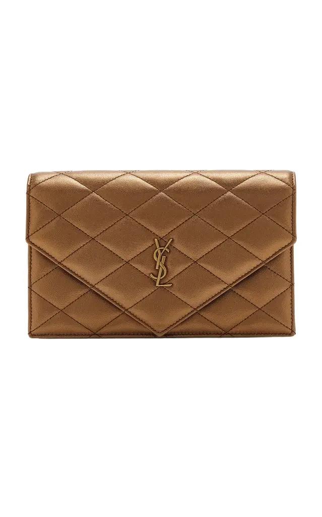 Saint Laurent Leather Chain Wallet
