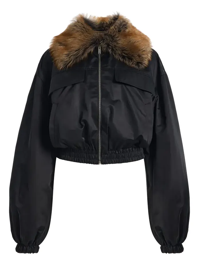 Convertible Shearling Collar Jacket Convertible Shearling Collar Jacket