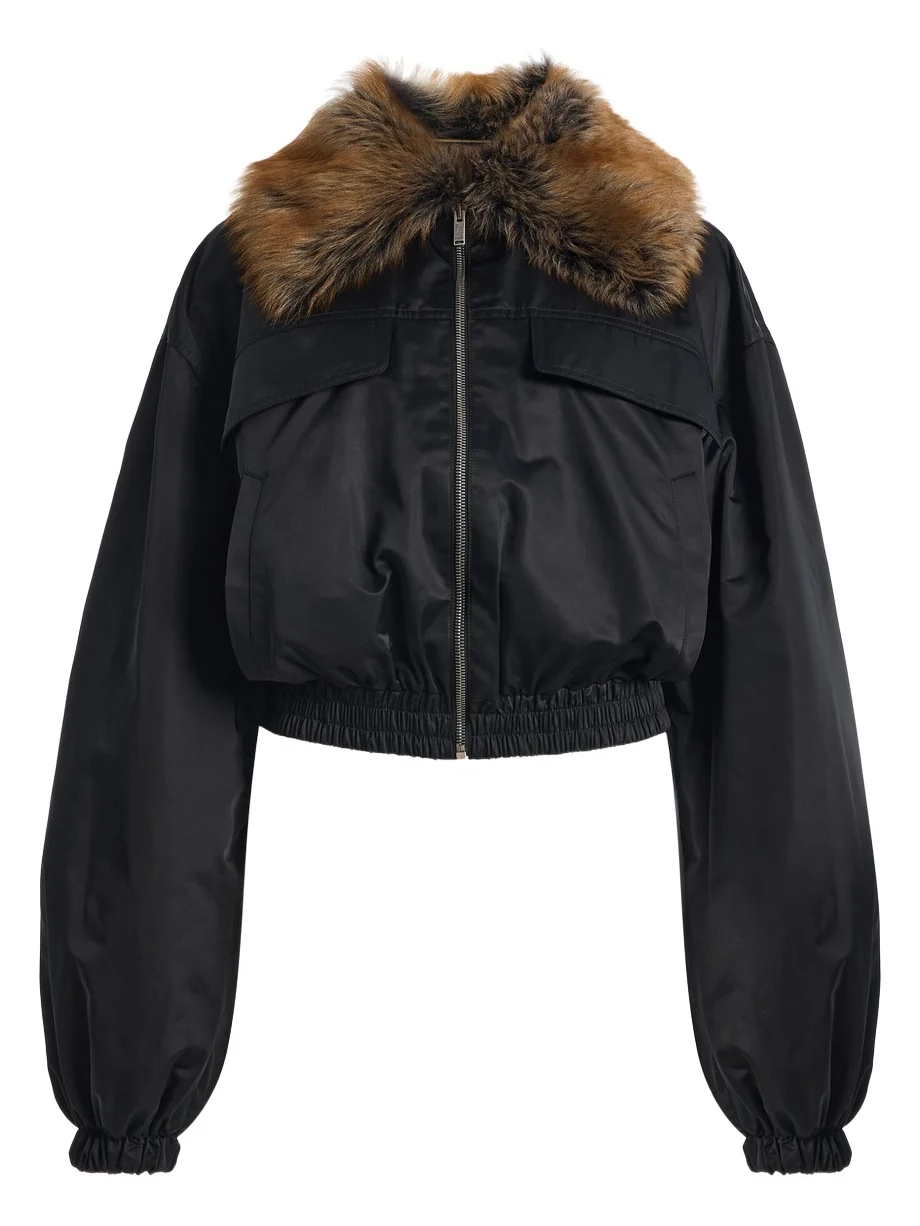 Convertible Shearling Collar Jacket Convertible Shearling Collar Jacket