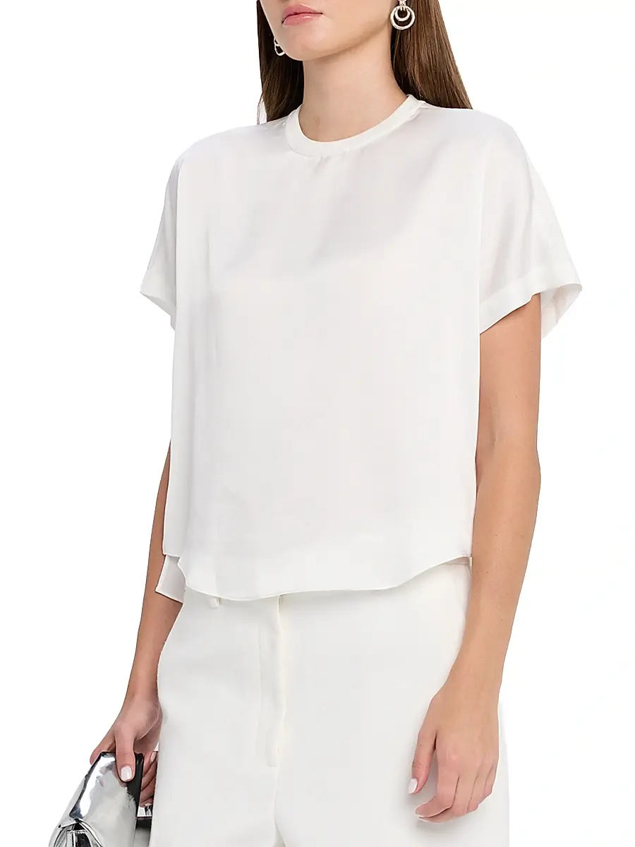 Simkhai Women's Addy Knit-Back T-Shirt | Thumbnail 3