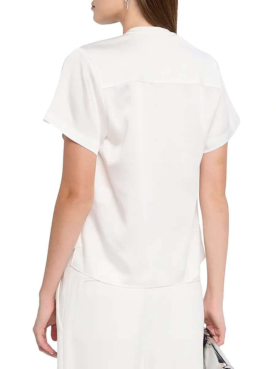 Simkhai Women's Addy Knit-Back T-Shirt | Thumbnail 4