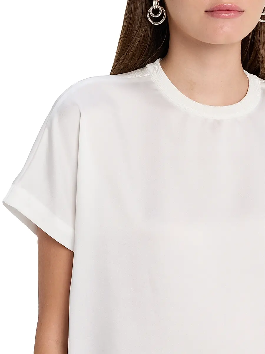 Simkhai Women's Addy Knit-Back T-Shirt | Thumbnail 5
