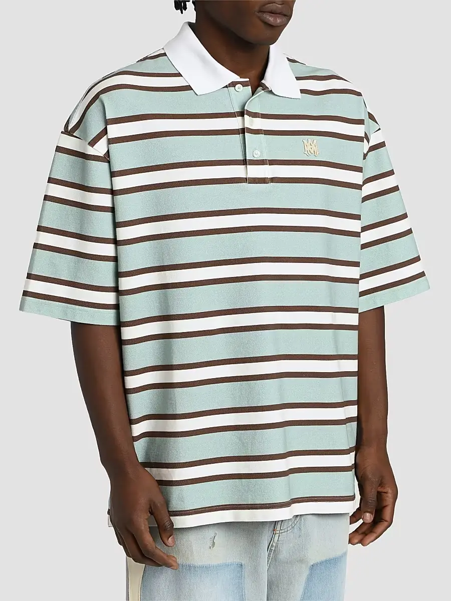 AMIRI Men's MA Striped Skate Polo Shirt | Thumbnail 4 AMIRI Men's MA Striped Skate Polo Shirt | Thumbnail 4