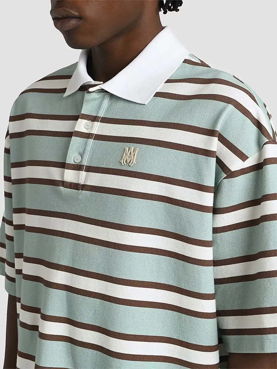 AMIRI Men's MA Striped Skate Polo Shirt | Thumbnail 5 AMIRI Men's MA Striped Skate Polo Shirt | Thumbnail 5