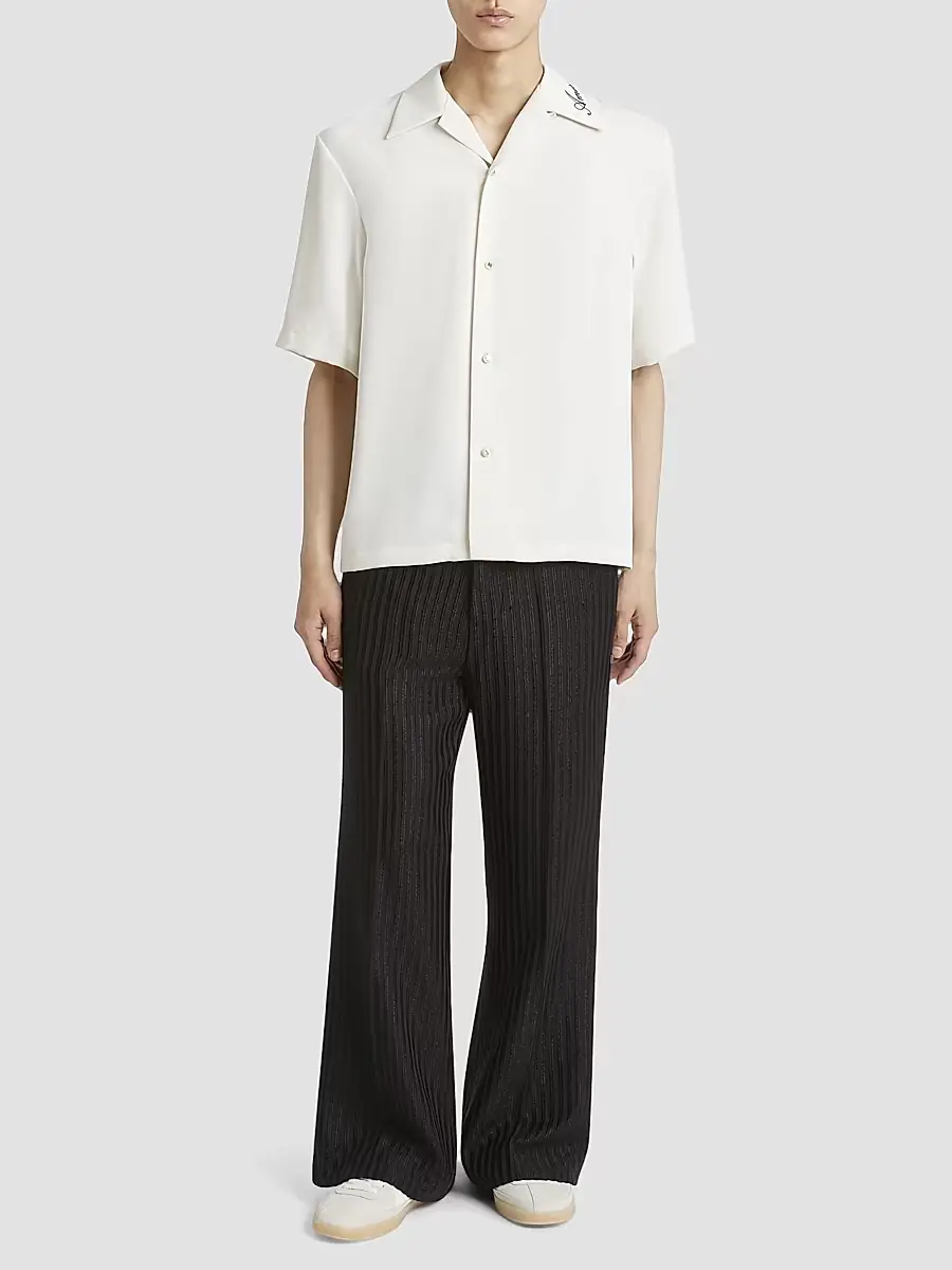 AMIRI Men's Embroidered Collar Camp Shirt | Thumbnail 2 AMIRI Men's Embroidered Collar Camp Shirt | Thumbnail 2