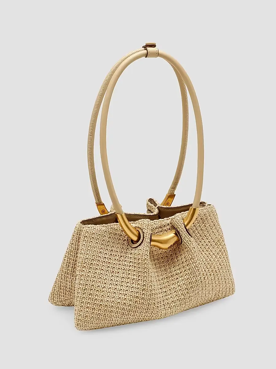 Cult Gaia Women's Asa Pierced Raffia Shoulder Bag | Thumbnail 3 Cult Gaia Women's Asa Pierced Raffia Shoulder Bag | Thumbnail 3