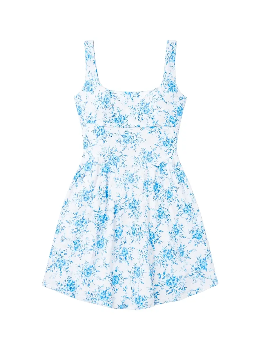 KatieJ NYC Girl's Brenna Printed Linen Dress - Rose Bouquet | Image 1 KatieJ NYC Girl's Brenna Printed Linen Dress - Rose Bouquet | Image 1