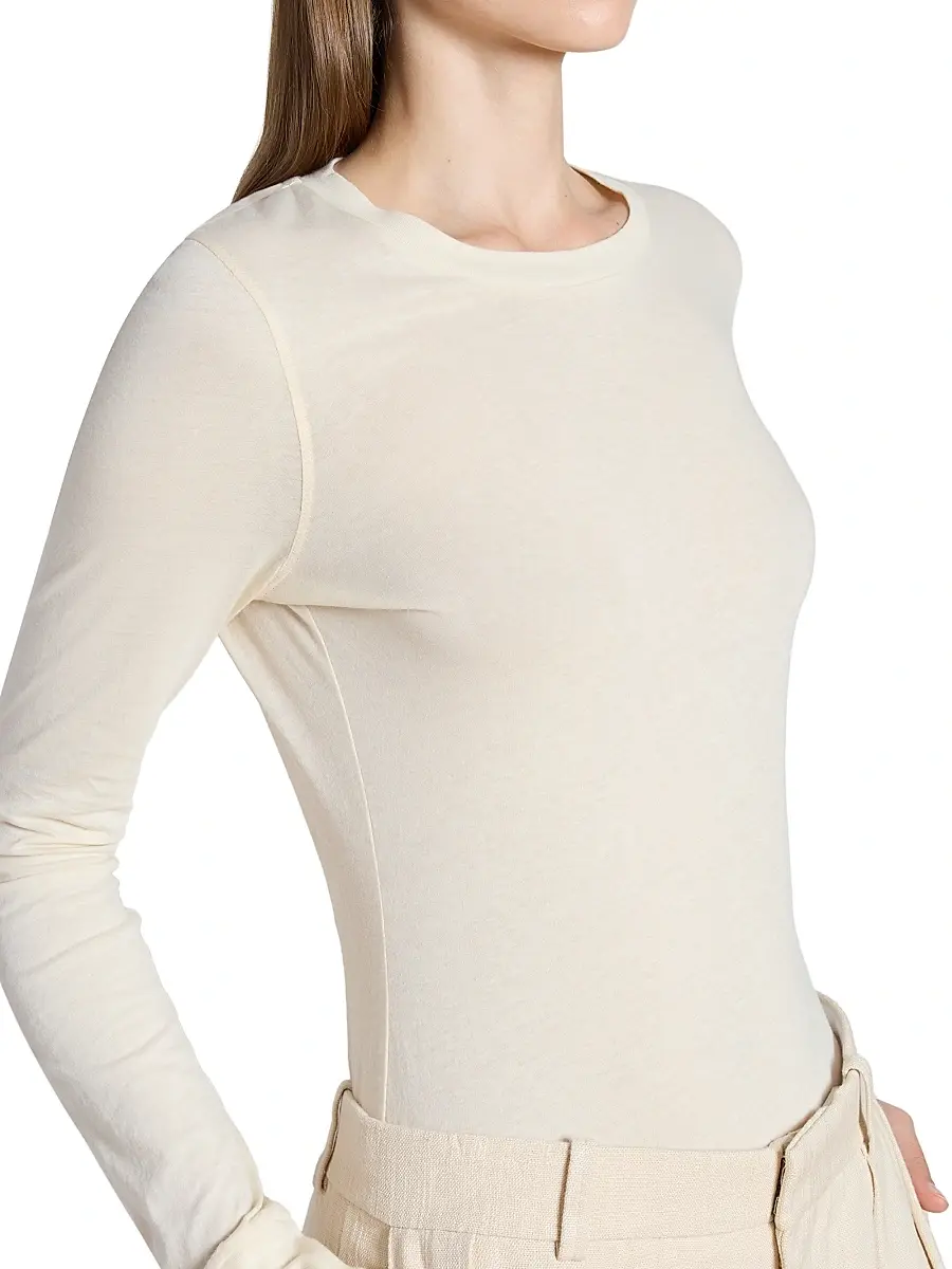 Wardrobe.NYC WARDROBE. NYC Women's Slim-Fit Long-Sleeve T-Shirt | Thumbnail 6 Wardrobe.NYC WARDROBE. NYC Women's Slim-Fit Long-Sleeve T-Shirt | Thumbnail 6