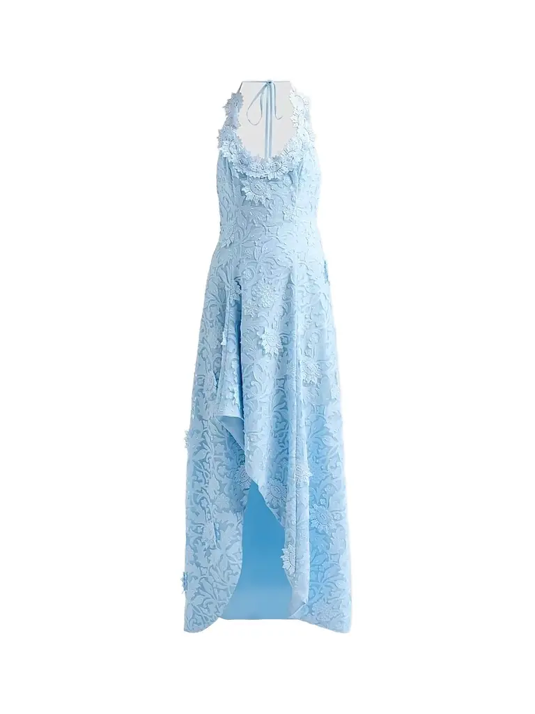 As It May Women's Avira Laser-Cut Lace Halter Gown - Sky - Size XXL | Image 1 As It May Women's Avira Laser-Cut Lace Halter Gown - Sky - Size XXL | Image 1