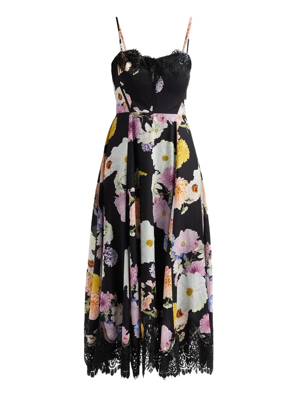 Women's Junia Floral Voile Lace Midi Dress Women's Junia Floral Voile Lace Midi Dress