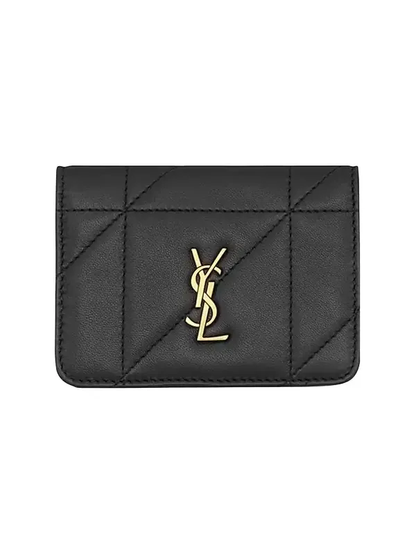 Women's Jamie Bi-Fold Card Case in Lambskin - Black Women's Jamie Bi-Fold Card Case in Lambskin - Black