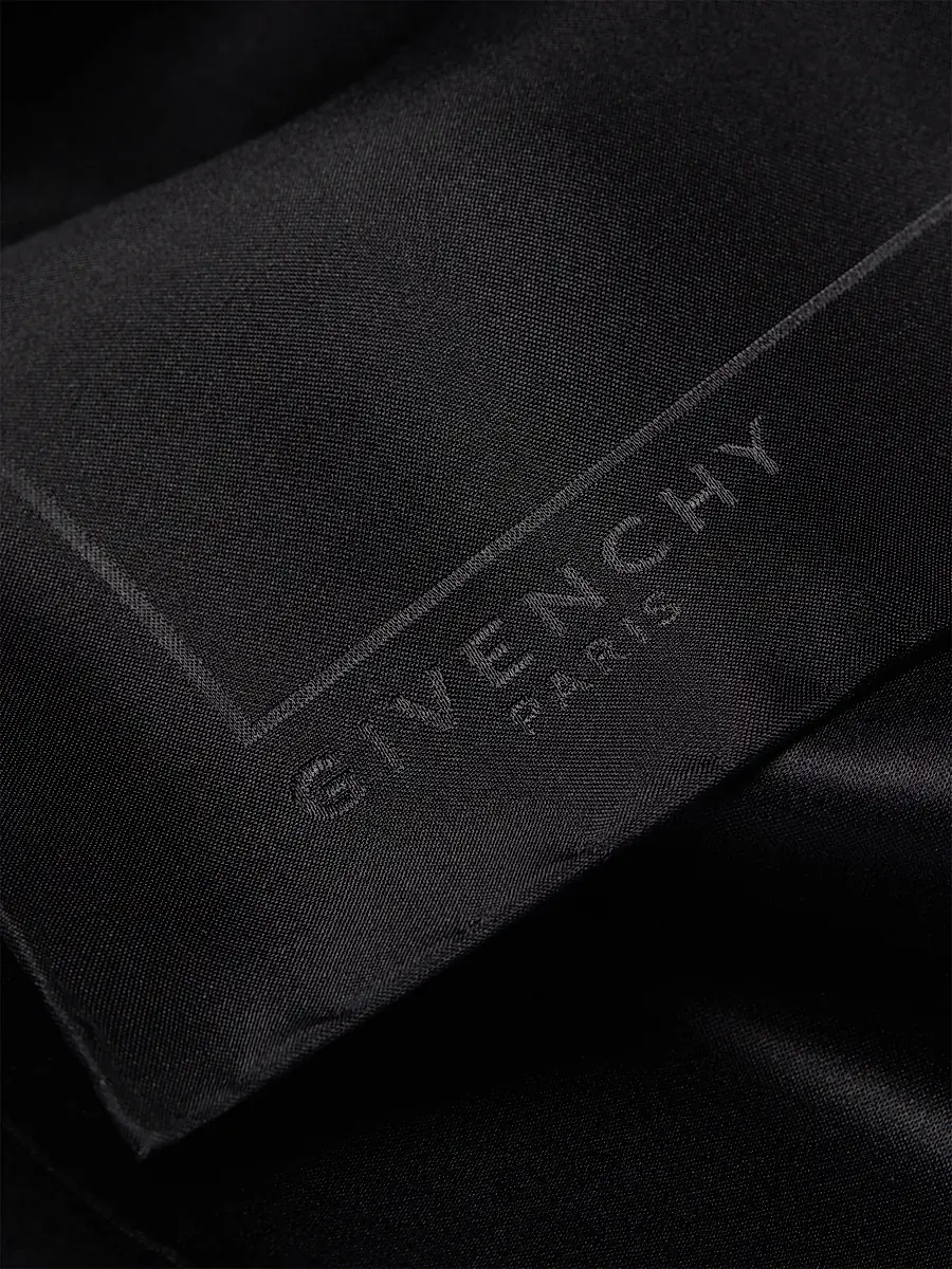 Givenchy Men's Paris Pocket Square in Silk Jacquard - Black | Thumbnail 2