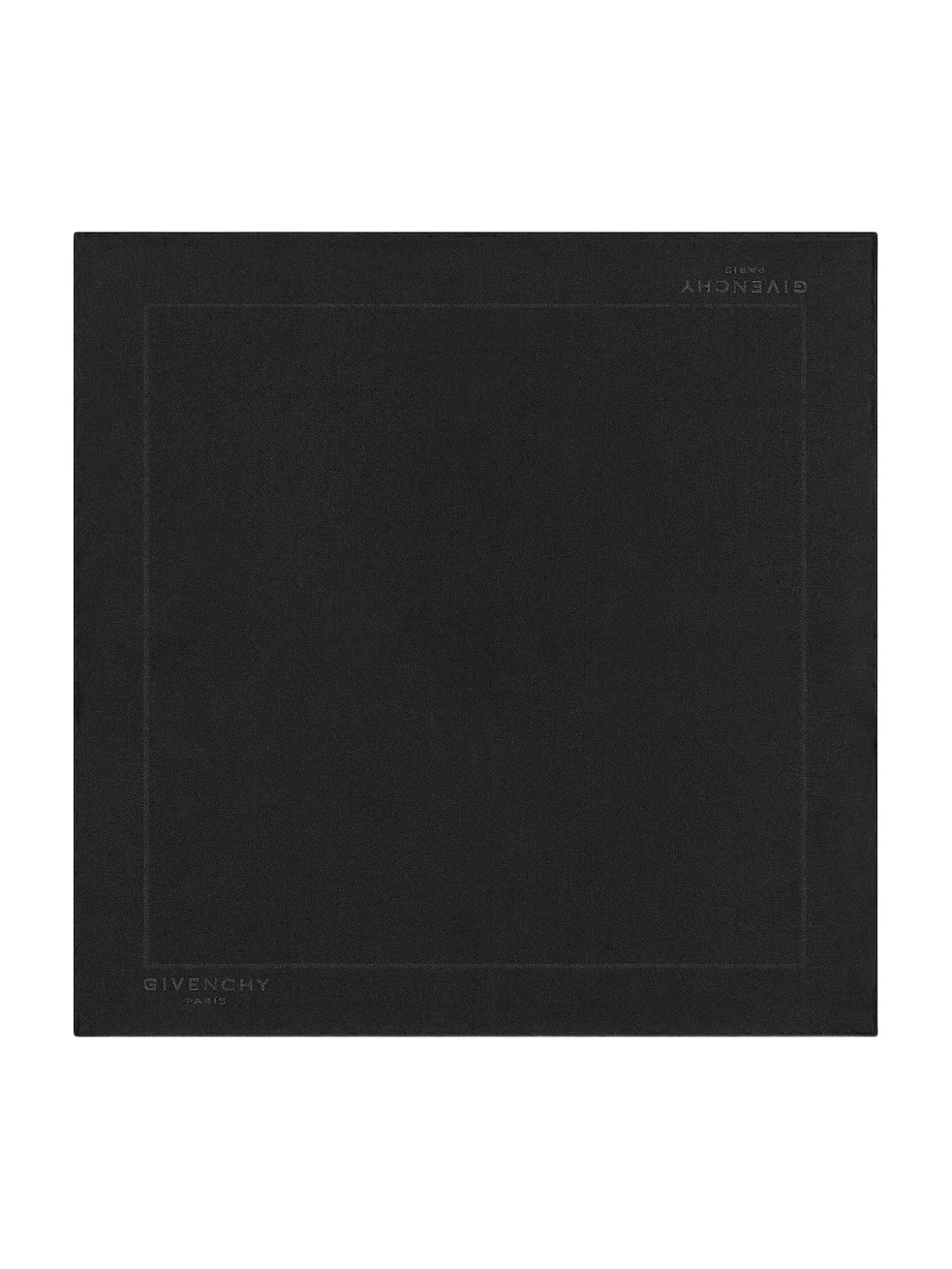 Men's Paris Pocket Square in Silk Jacquard - Black Men's Paris Pocket Square in Silk Jacquard - Black