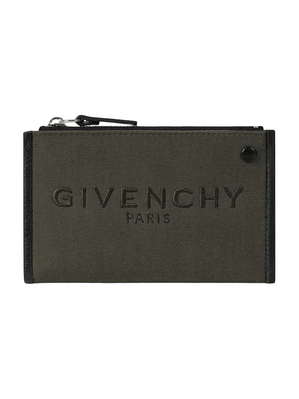 Givenchy Men's Cargo Zipped Card Holder in Canvas - Taupe