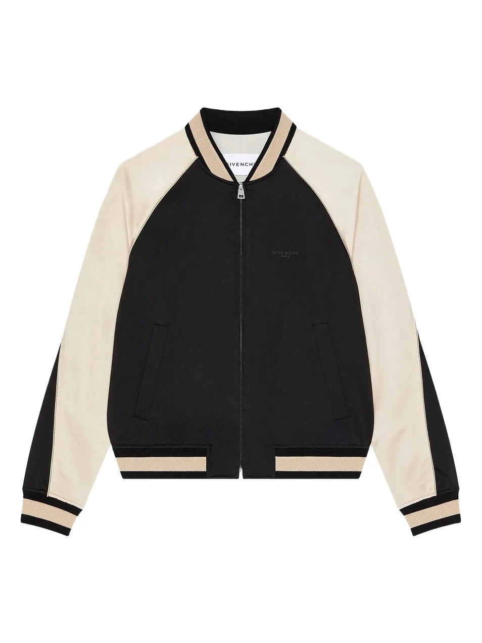 Men's Couture Seam Souvenir Jacket with Pearls - Black Natural
