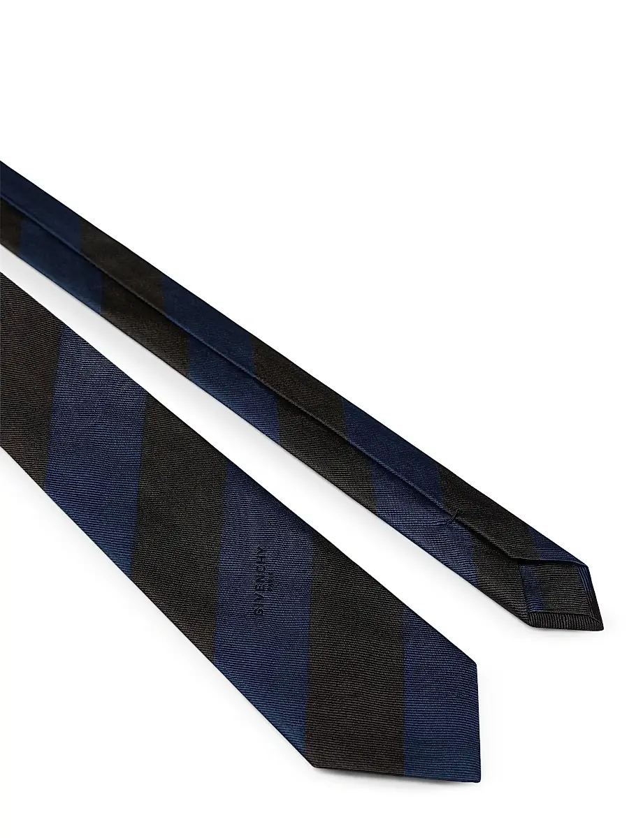 Givenchy Men's Bold Stripes Tie in Silk Gros Grain | Thumbnail 2 Givenchy Men's Bold Stripes Tie in Silk Gros Grain | Thumbnail 2