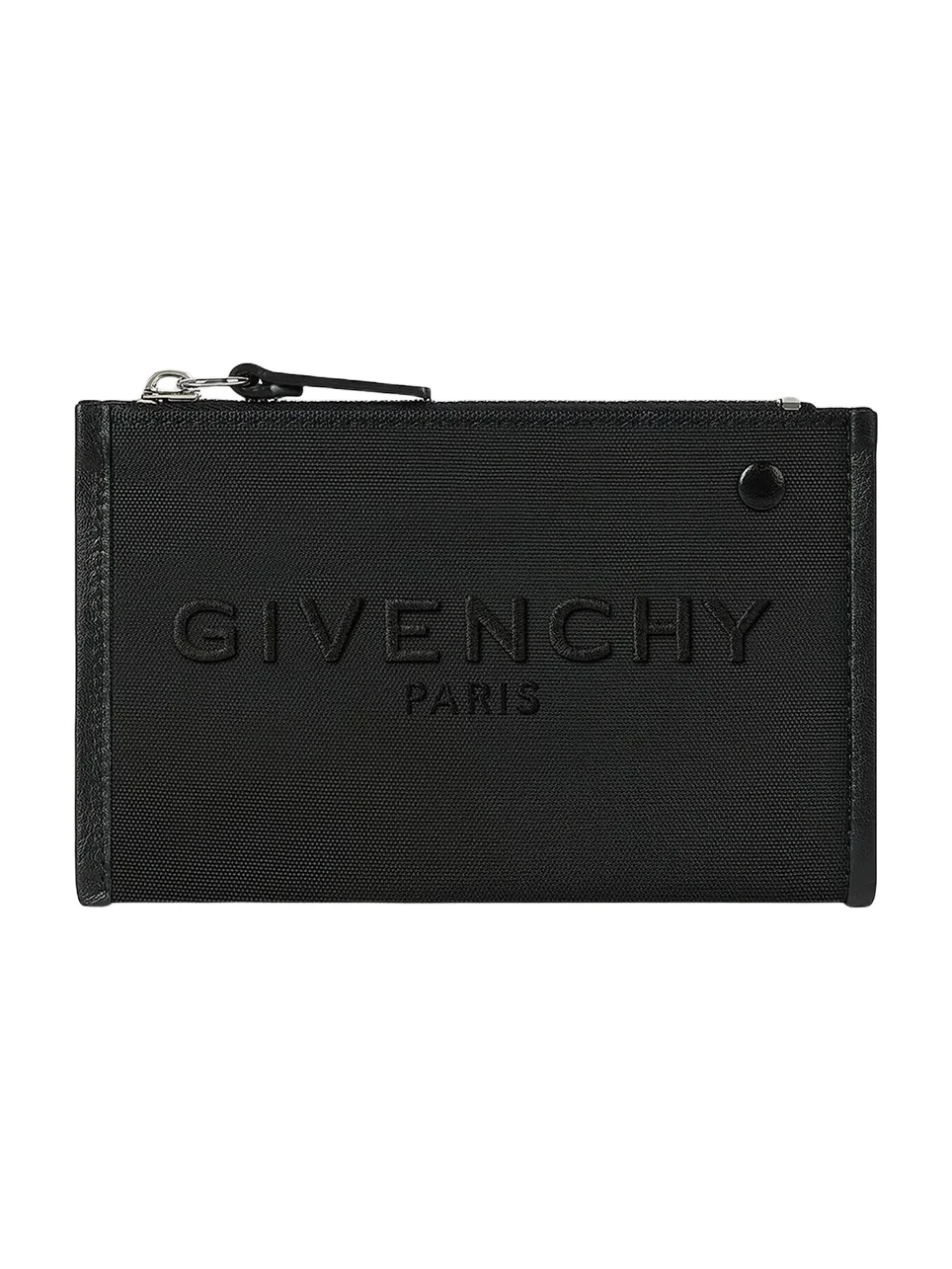 Givenchy Men's Cargo Zipped Card Holder in Canvas - Black