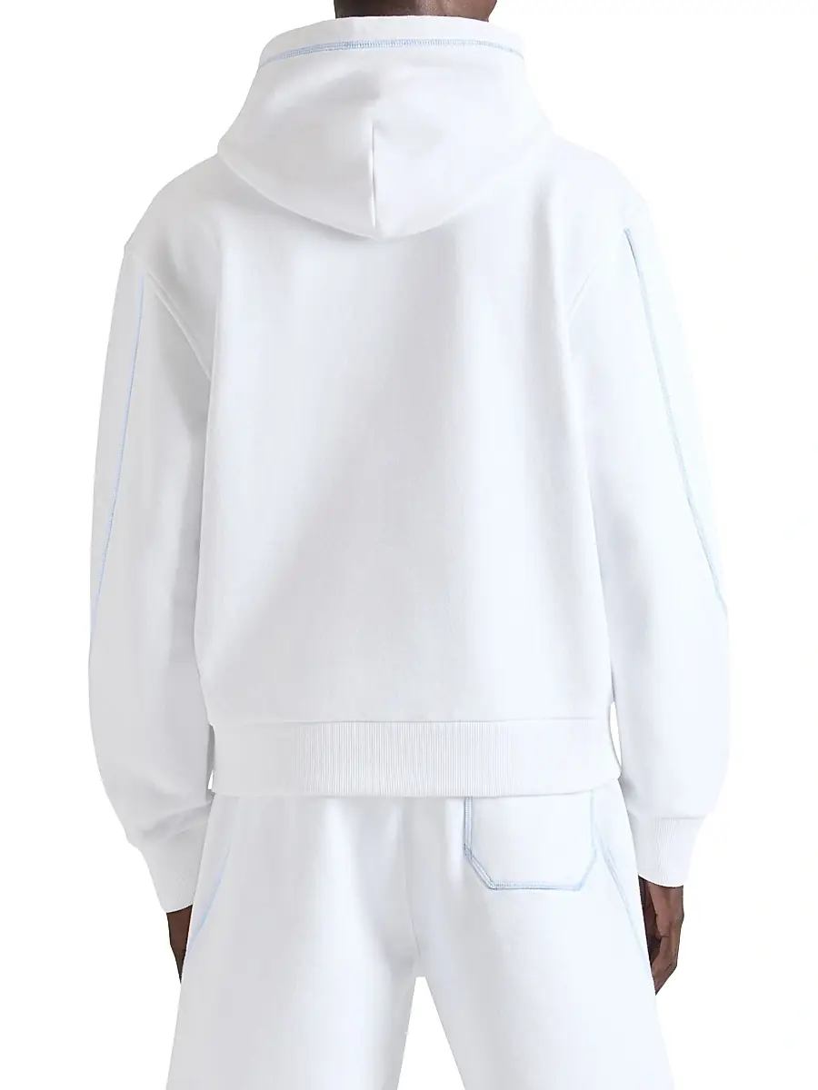 Givenchy Men's Couture Seam Hoodie in Fleece - White | Thumbnail 5 Givenchy Men's Couture Seam Hoodie in Fleece - White | Thumbnail 5