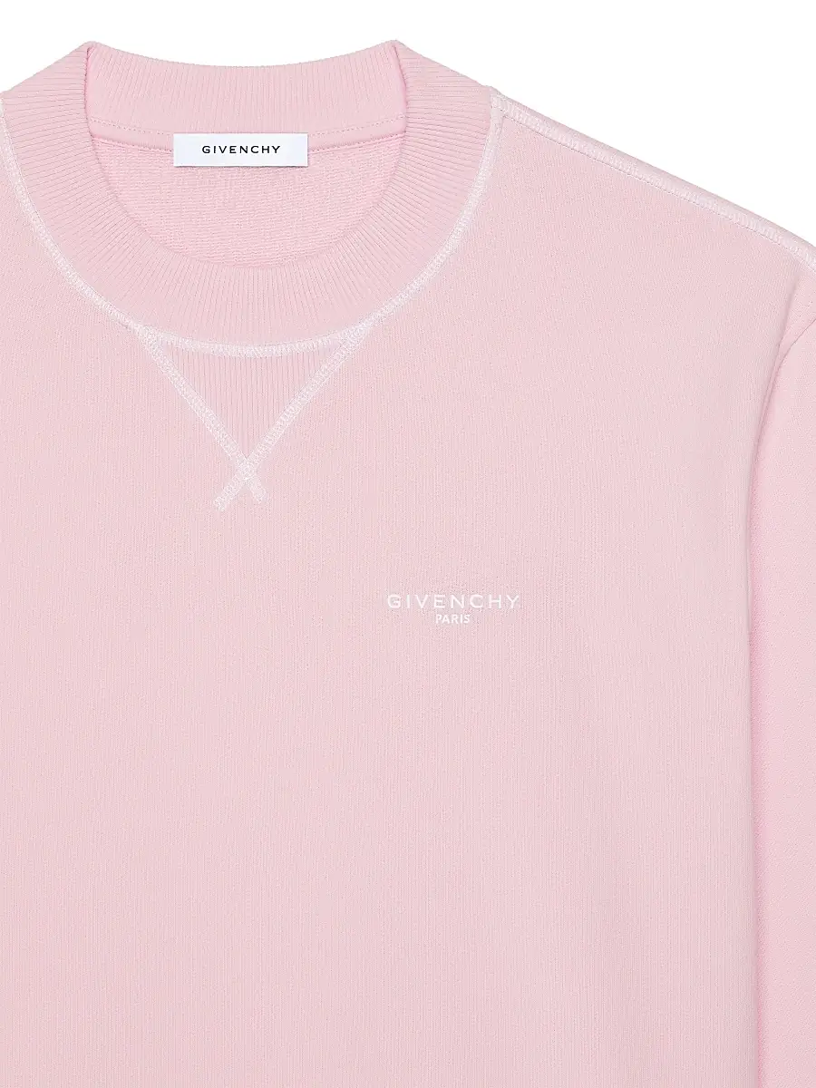 Givenchy Men's Couture Seam Sweatshirt in Fleece - Light Pink | Thumbnail 3 Givenchy Men's Couture Seam Sweatshirt in Fleece - Light Pink | Thumbnail 3