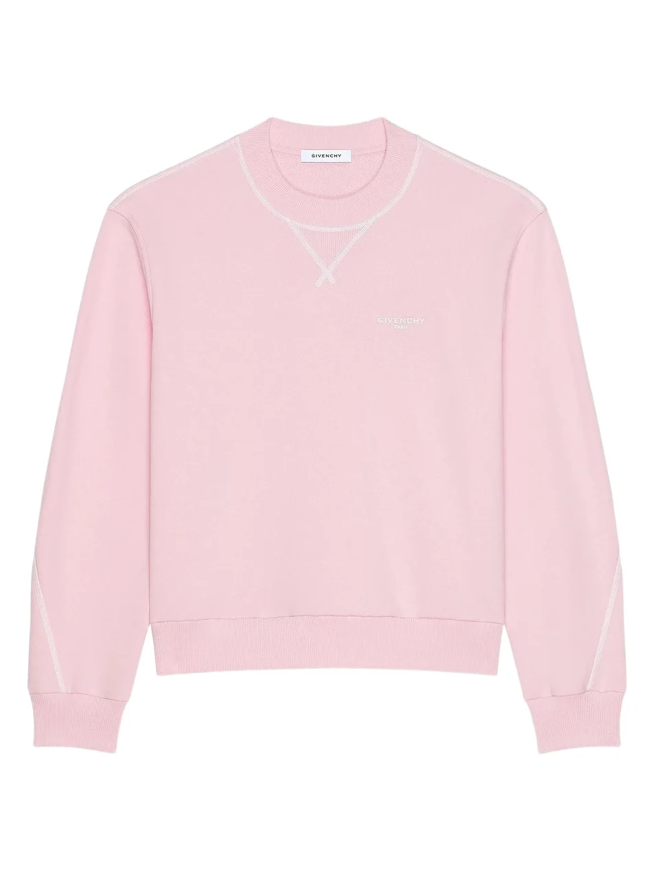 Givenchy Men's Couture Seam Sweatshirt in Fleece - Light Pink