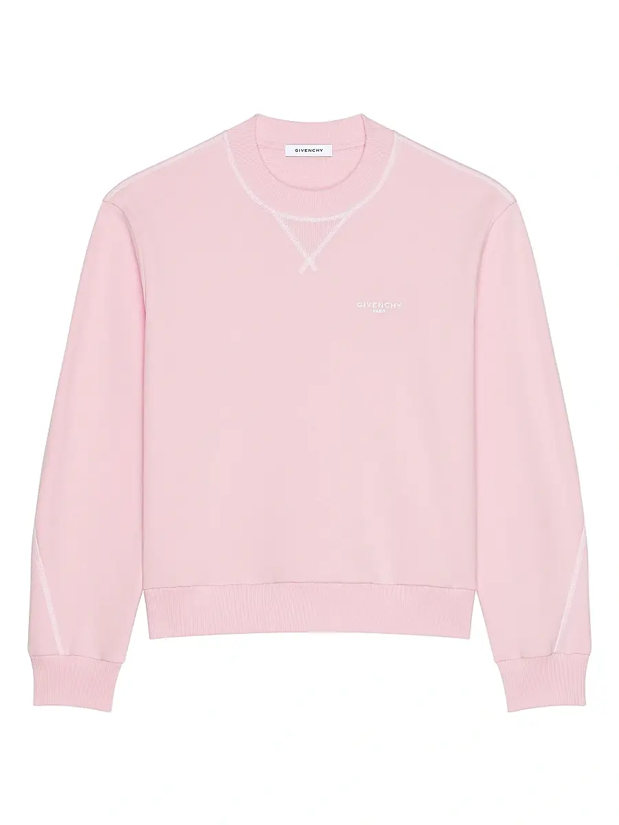 Givenchy Men's Couture Seam Sweatshirt in Fleece - Light Pink - Size XXL | Image 1 Givenchy Men's Couture Seam Sweatshirt in Fleece - Light Pink - Size XXL | Image 1