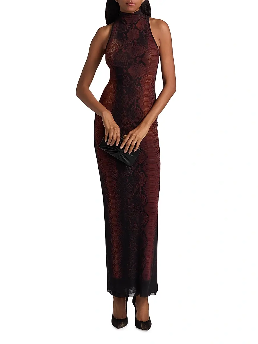 Jean Paul Gaultier Women's Snakeskin-Print Sleeveless Maxi Dress | Thumbnail 3 Jean Paul Gaultier Women's Snakeskin-Print Sleeveless Maxi Dress | Thumbnail 3