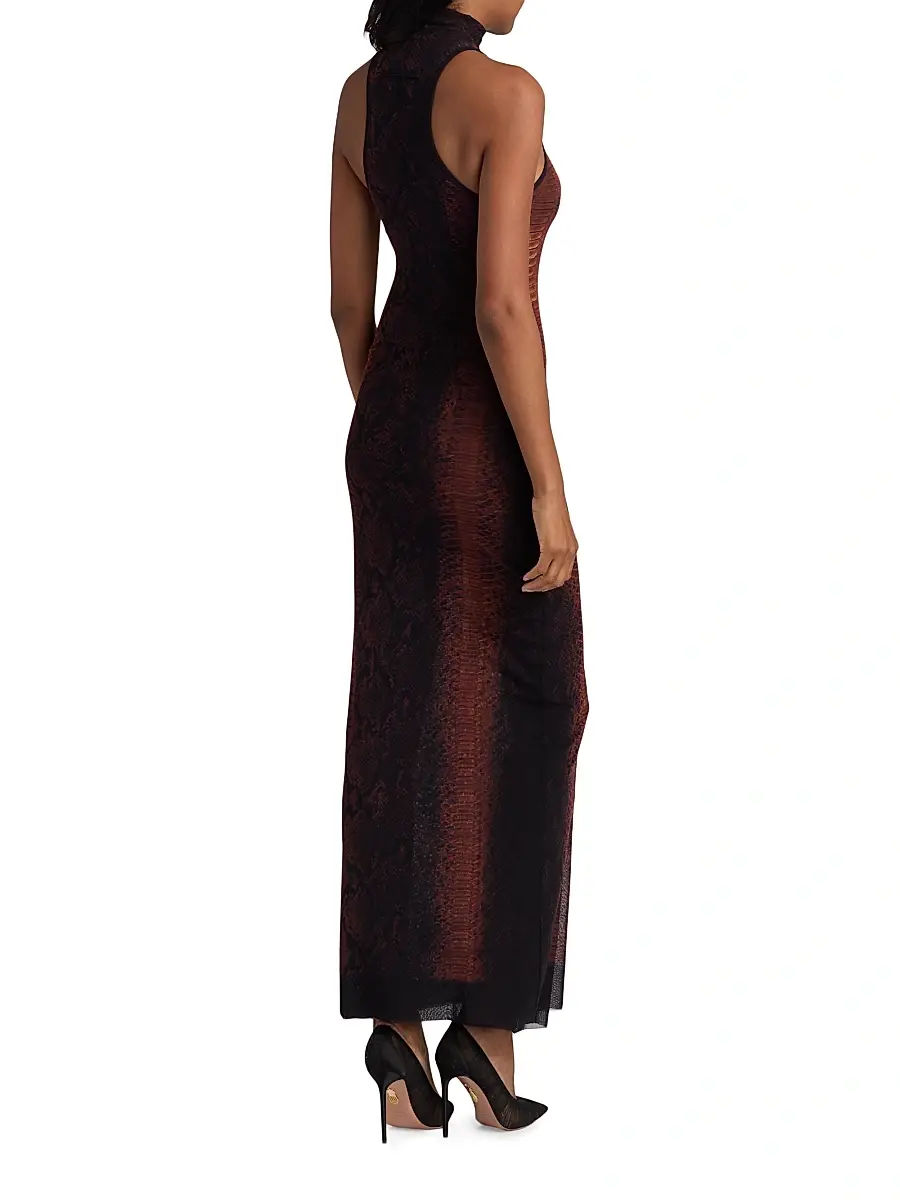 Jean Paul Gaultier Women's Snakeskin-Print Sleeveless Maxi Dress | Thumbnail 5 Jean Paul Gaultier Women's Snakeskin-Print Sleeveless Maxi Dress | Thumbnail 5