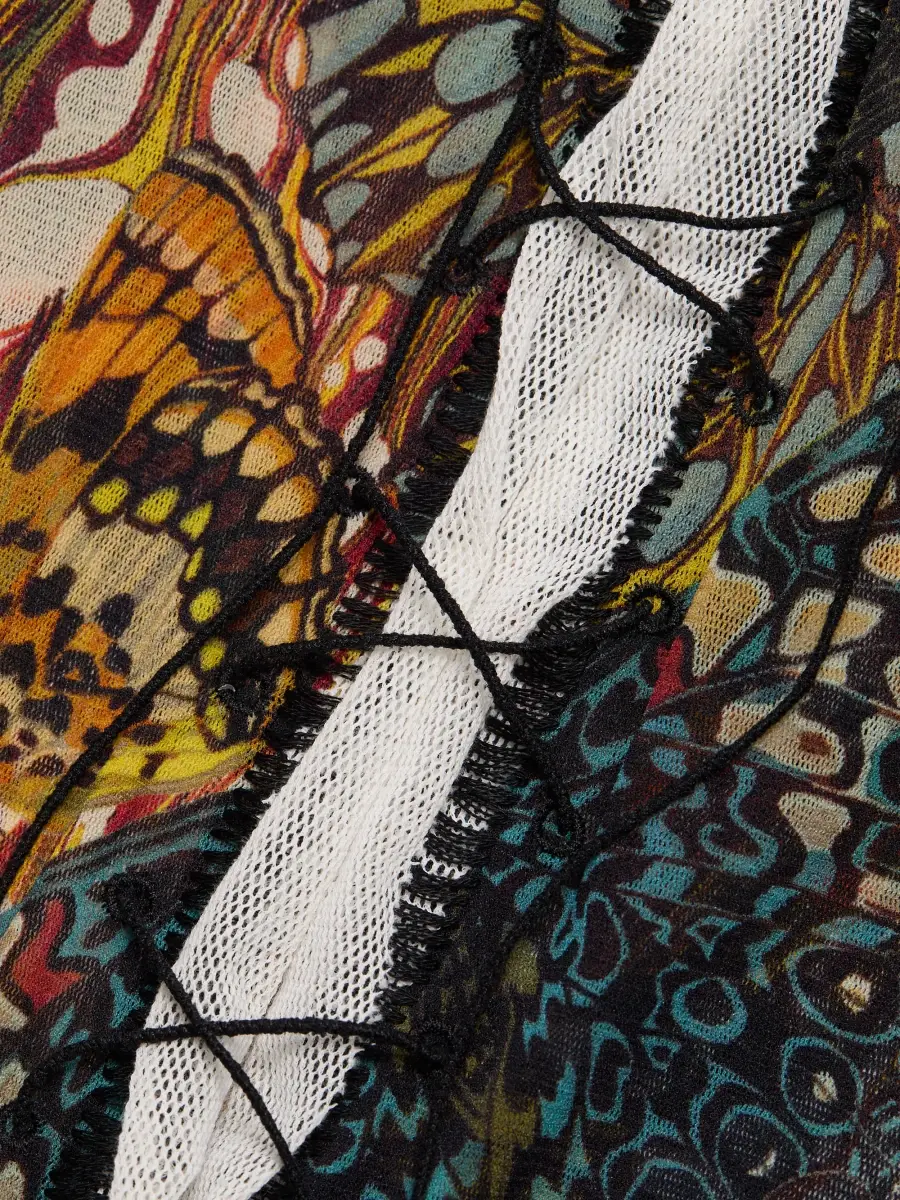 Jean Paul Gaultier Women's Butterfly-Print Sleeveless Mesh Maxi Dress | Thumbnail 7 Jean Paul Gaultier Women's Butterfly-Print Sleeveless Mesh Maxi Dress | Thumbnail 7