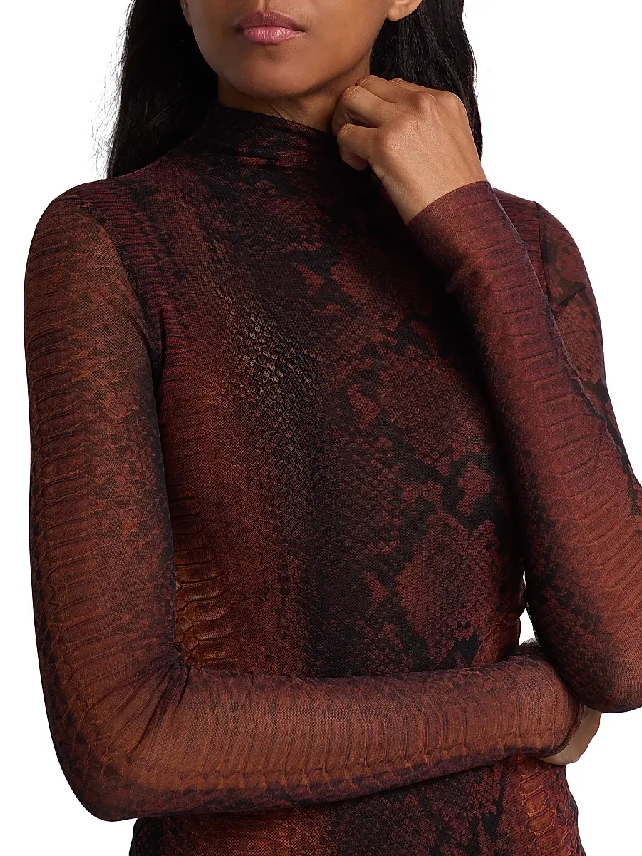 Jean Paul Gaultier Women's Snakeskin-Print Mesh Top | Thumbnail 6 Jean Paul Gaultier Women's Snakeskin-Print Mesh Top | Thumbnail 6