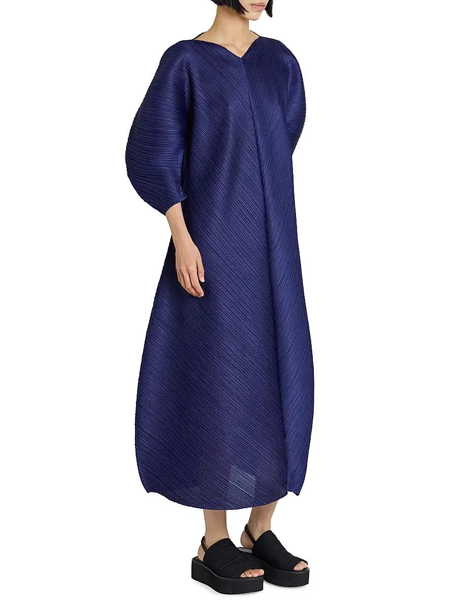 Pleats Please Issey Miyake Women's Coast Pleated Midi-Dress | Thumbnail 4 Pleats Please Issey Miyake Women's Coast Pleated Midi-Dress | Thumbnail 4