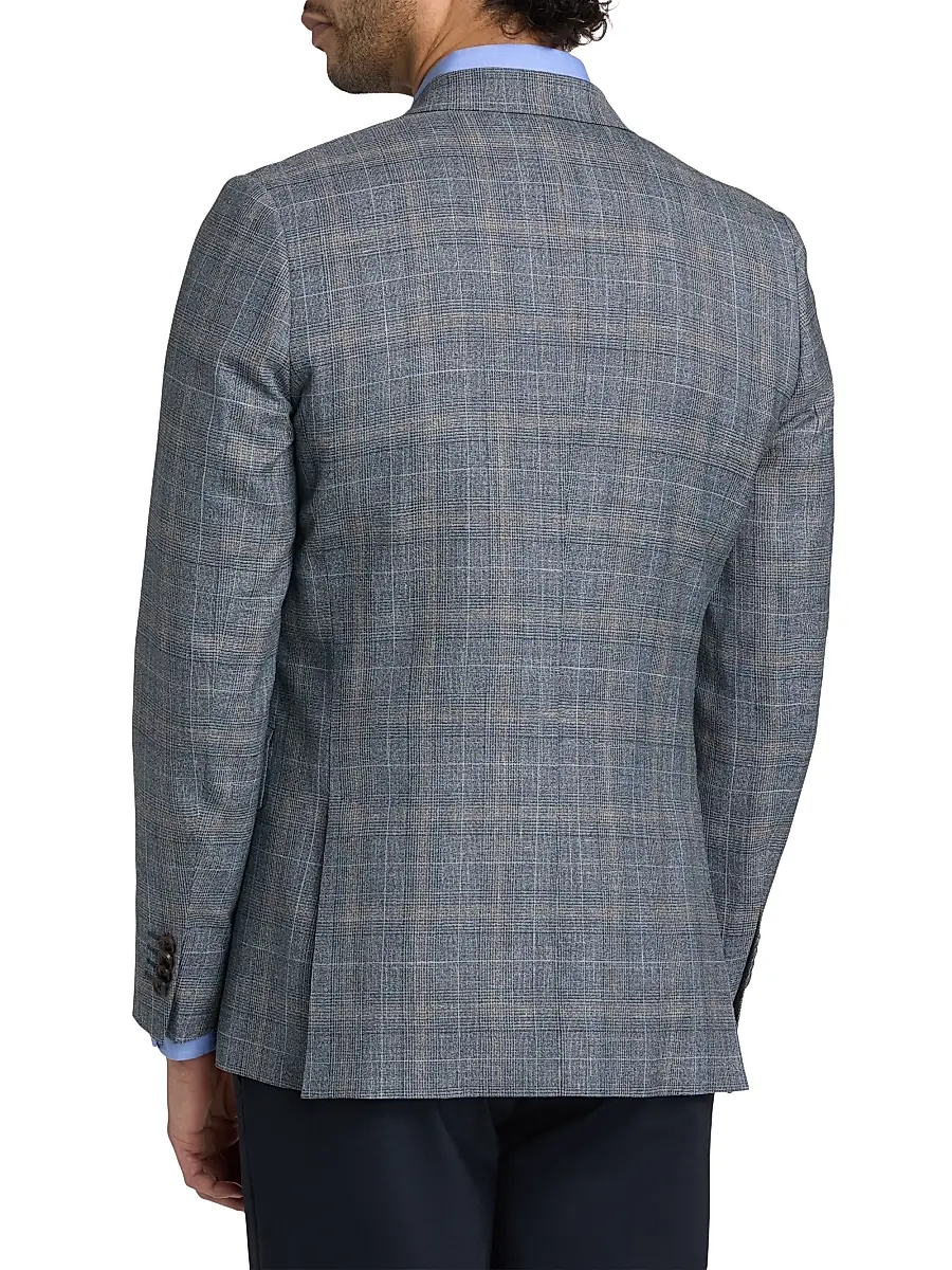 Paul Smith Men's Glen Plaid Wool-Blend Tailored-Fit Jacket | Thumbnail 5 Paul Smith Men's Glen Plaid Wool-Blend Tailored-Fit Jacket | Thumbnail 5