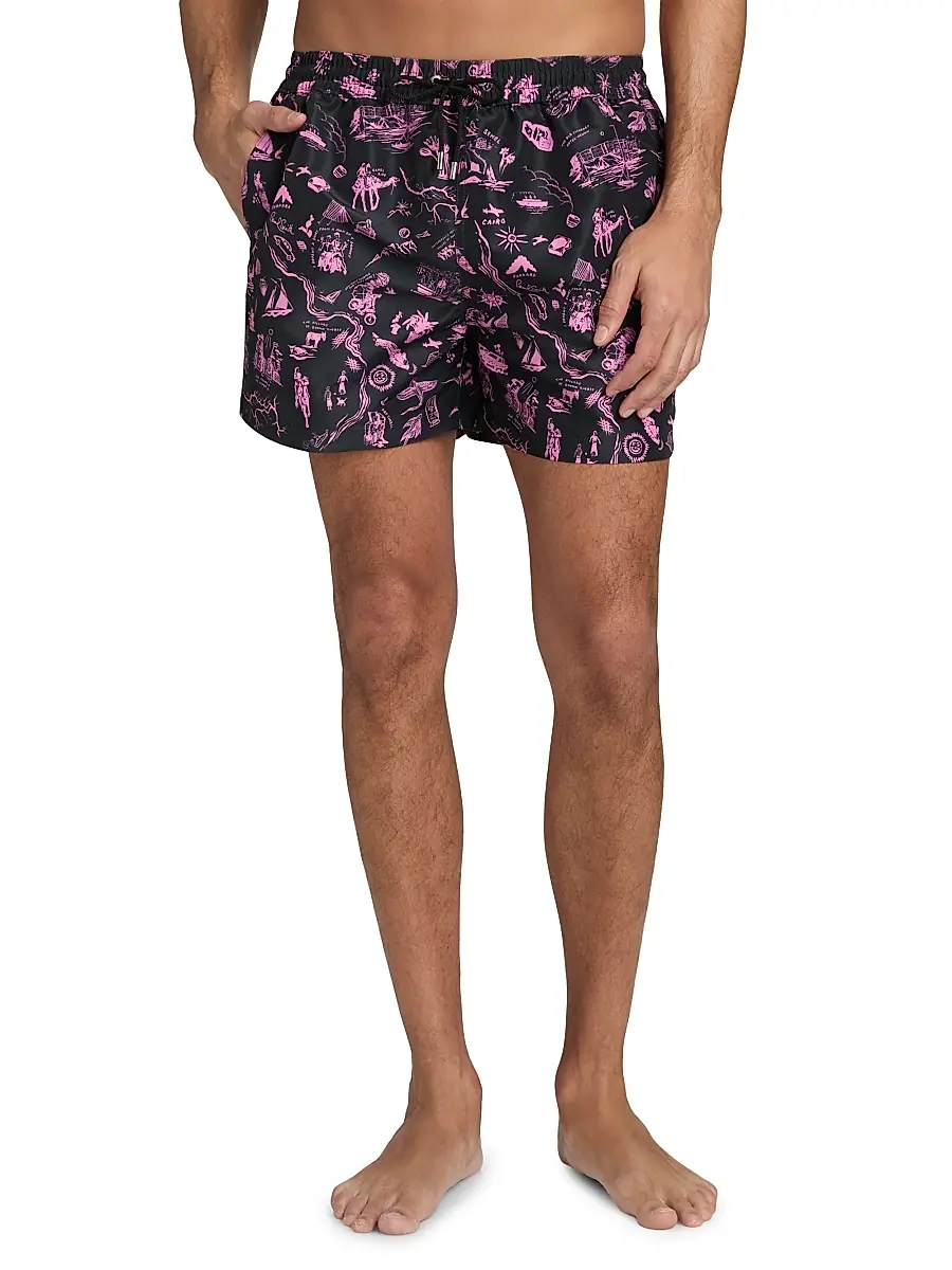 Paul Smith Men's Travel Stories Swim Shorts | Thumbnail 3
