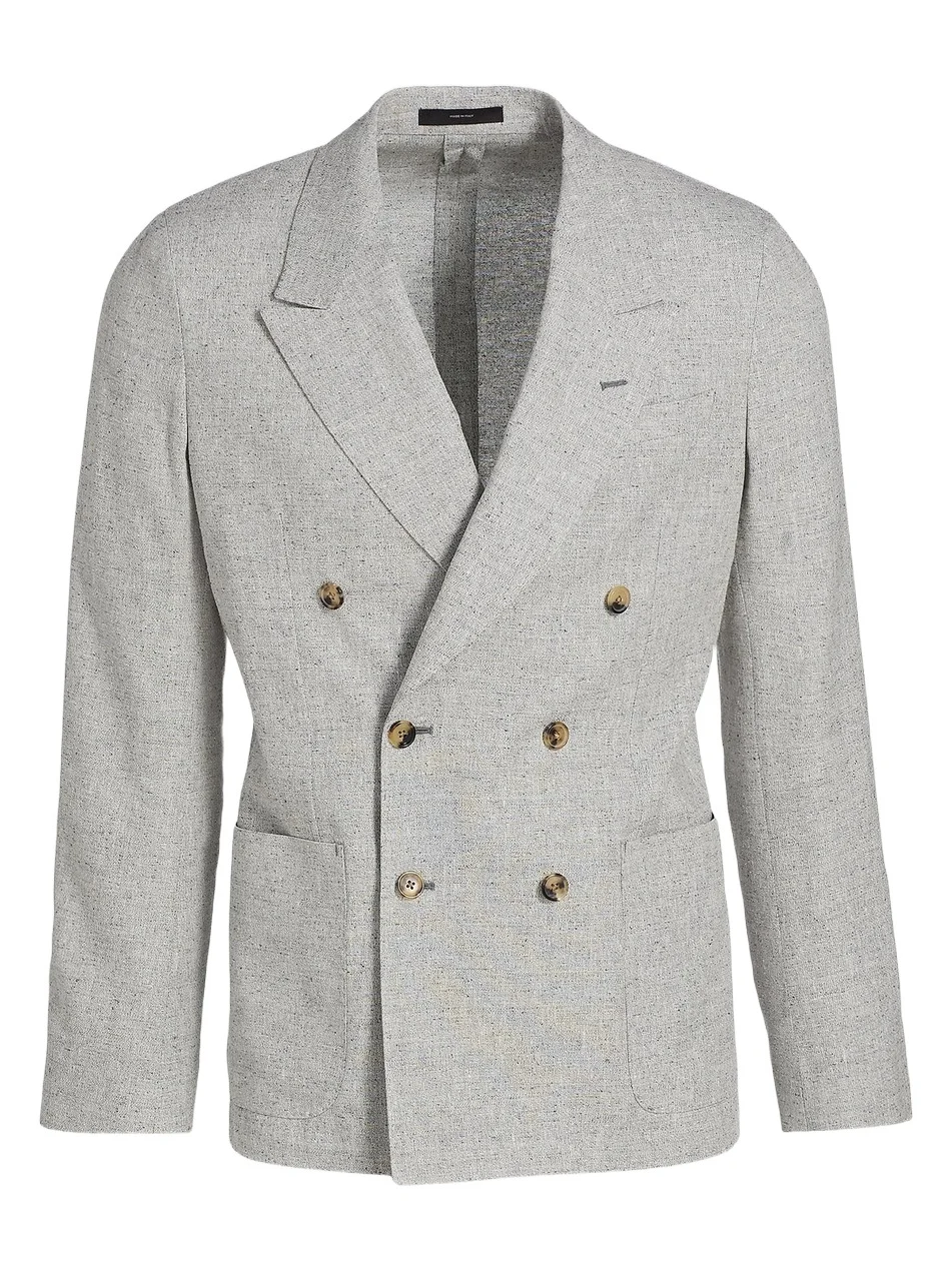 Paul Smith Men's Linen-Silk-Wool Double-Breasted Blazer