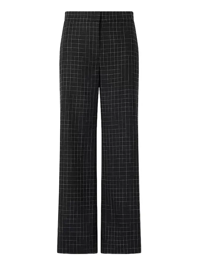 Women's Marlon Broken Check Wide-Leg Pants Women's Marlon Broken Check Wide-Leg Pants