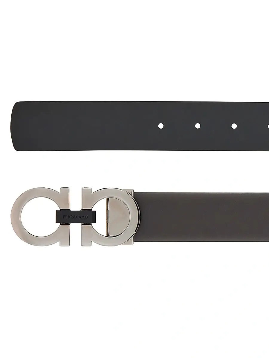 Ferragamo Men's Gancini Reversible Leather Belt | Thumbnail 3