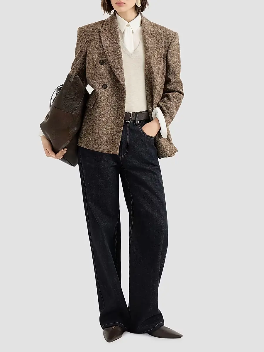 Brunello Cucinelli Women's Cashmere Sweater with Monili - Oat | Thumbnail 6 Brunello Cucinelli Women's Cashmere Sweater with Monili - Oat | Thumbnail 6