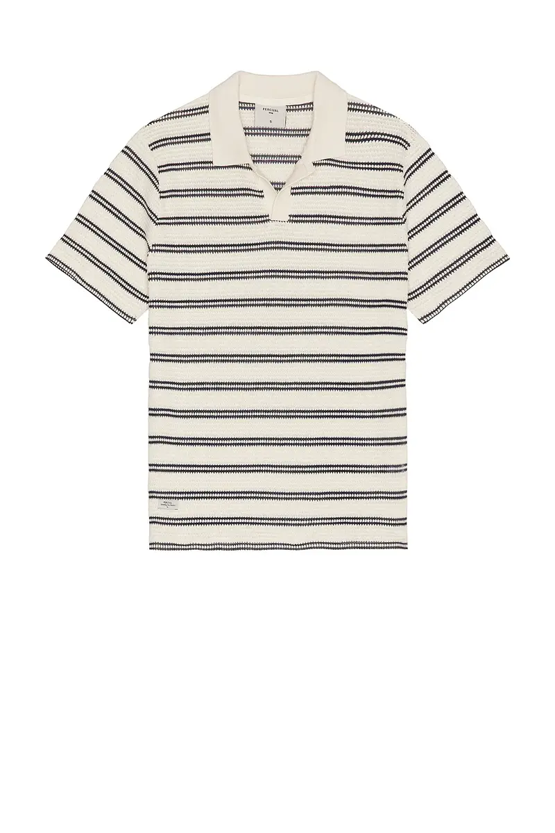 Percival Moore Open Collar Polo | Thumbnail 4