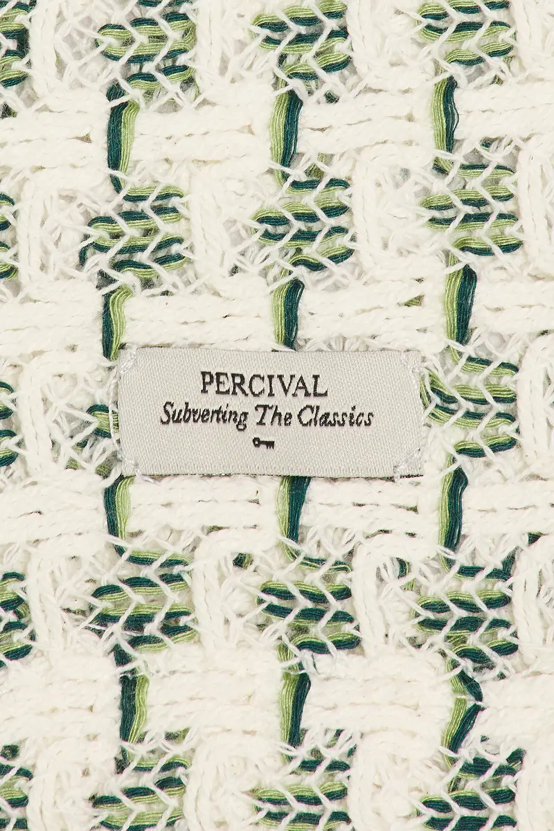 Percival Freddie Crochet Cuban Collar Boxy Shirt | Thumbnail 5 Percival Freddie Crochet Cuban Collar Boxy Shirt | Thumbnail 5