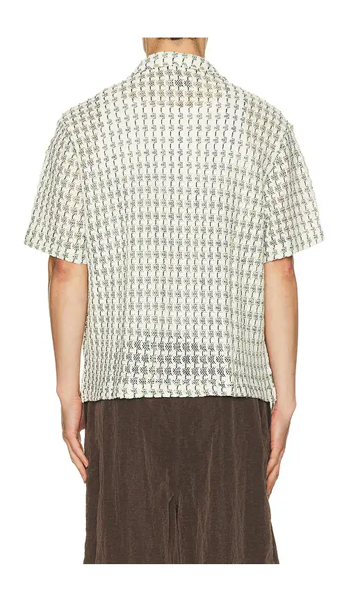 Percival Freddie Crochet Cuban Collar Boxy Shirt | Thumbnail 7 Percival Freddie Crochet Cuban Collar Boxy Shirt | Thumbnail 7