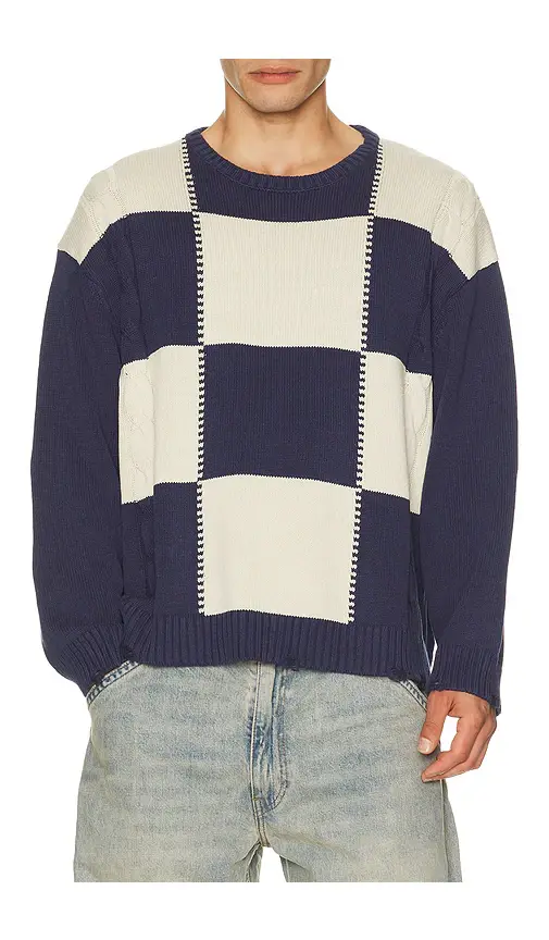 Found Checkered Fisherman Sweater | Thumbnail 5 Found Checkered Fisherman Sweater | Thumbnail 5