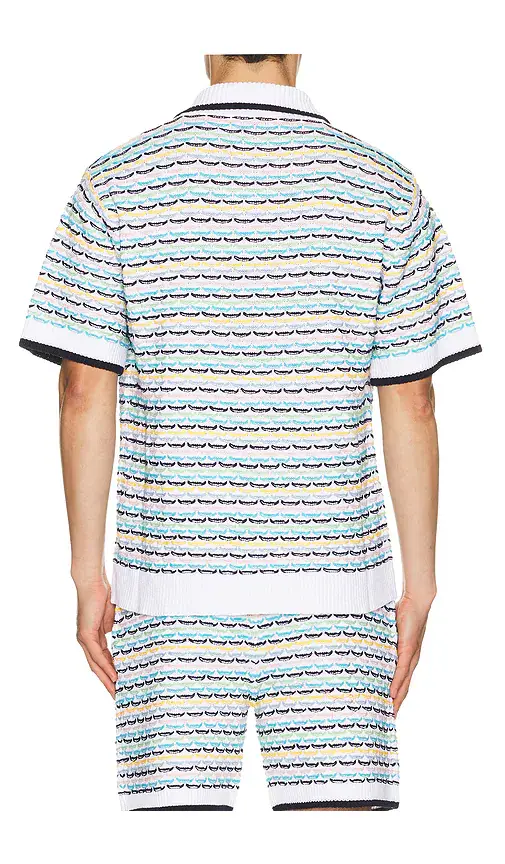 Casablanca Tuck Stitch Short Sleeve Shirt | Thumbnail 7 Casablanca Tuck Stitch Short Sleeve Shirt | Thumbnail 7