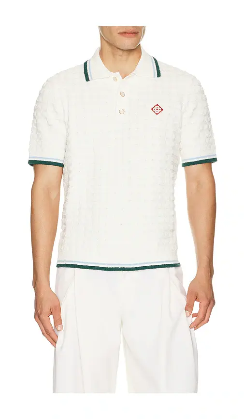Casablanca Boucle Short Sleeve Polo | Thumbnail 6 Casablanca Boucle Short Sleeve Polo | Thumbnail 6