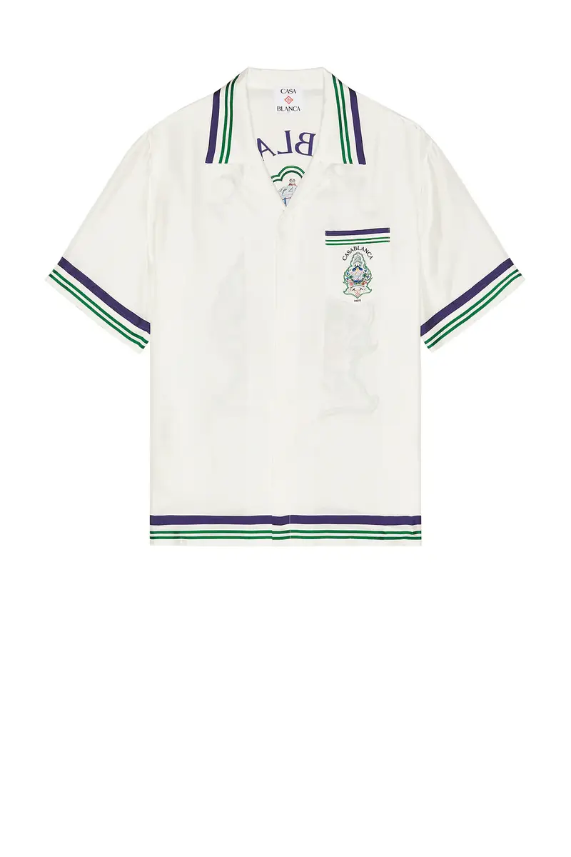Casablanca Hotel Emblem Cuban Collar Shirt | Thumbnail 4 Casablanca Hotel Emblem Cuban Collar Shirt | Thumbnail 4
