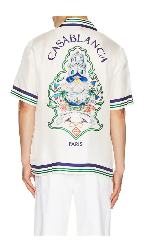 Casablanca Hotel Emblem Cuban Collar Shirt | Thumbnail 5 Casablanca Hotel Emblem Cuban Collar Shirt | Thumbnail 5