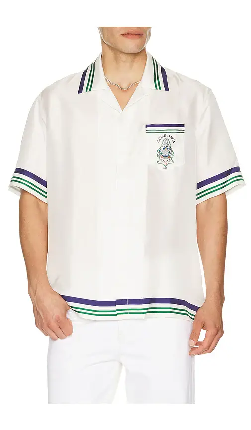 Casablanca Hotel Emblem Cuban Collar Shirt | Thumbnail 6 Casablanca Hotel Emblem Cuban Collar Shirt | Thumbnail 6